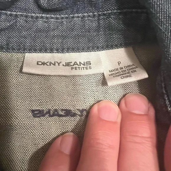 DKNY JEANS denim button down A-line long sleeve mini dress size P🔥🔥 (C1) - Picture 4 of 4
